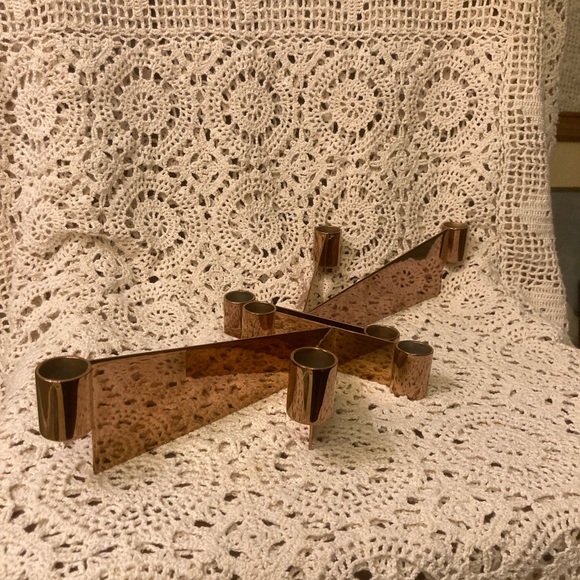 NWOT Georg Jensen Denmark Candlestick Holders - Set of 2 - Bronze Gold - Urkiola - Picture 5 of 15